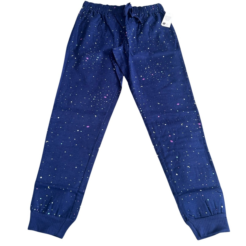 Jenni Intimates pajama pants. Small, blue with small stars.